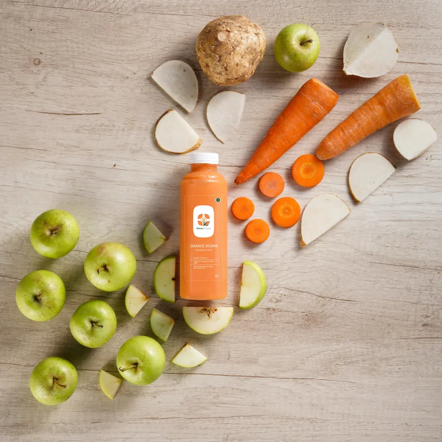 Orange Jicama bersama bahan-bahannya